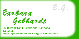 barbara gebhardt business card